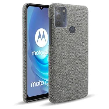 Imagem de Capa para MOTO G50,Capa desenhada em lona,Case Protetora Ultrafina com Empunhadura Macia,Design em Tecido Antichoque e Antiarranhões-Gray