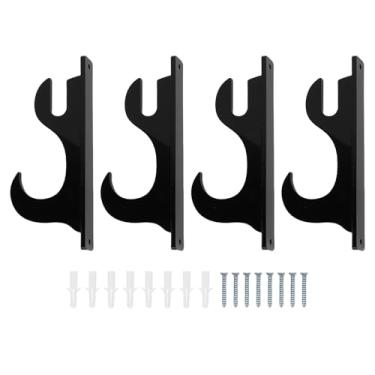 Imagem de Suporte de Espada de Dupla Camada Acrílica Montagem na Parede Sword Doluter para Samurai Espada Curta Espada Adequada para a Loja de Quarto da Sala (Preto)