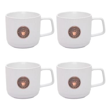Imagem de TZSSP Caneca de café de cerâmica, conjunto de canecas de viagem e logotipo de cobre, xícara de chá de porcelana para escritório em casa (4, grande)