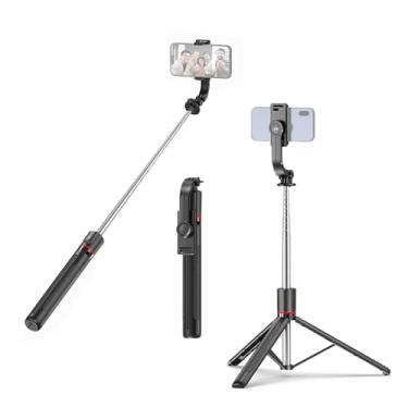 Imagem de Câmera Selfie Stick Pólo Tripé, 67,6 Polegadas Portátil Extendeável Tripé Stand Longo Selfie Pólo Com Clipe de Telefone Destacável Obturador Remoto para Gravação de Vídeo Fotos