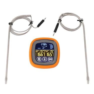 Imagem de Termômetro de Carne Digital, Tela Sensível Ao Toque 2 Sondas Termômetro de Carne Termômetro de Cozinha Com Timer para a Cozinha Fora do Churrasco de Frango Com Choque de Peru