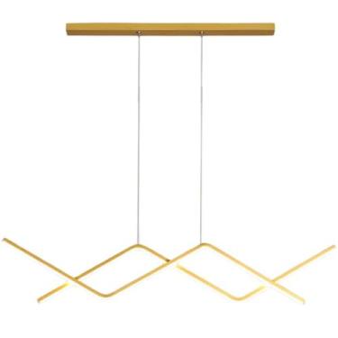 Imagem de Luminária Pendente Teto 110cm x 92cm Linear Dupla Wave Raio Ondas Mini