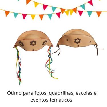 Imagem de Kit Chapéu Maria Bonita/lampião Eva Bordado C/2 Festa Junina - USINA D