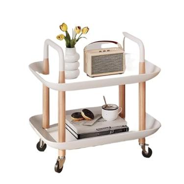 Imagem de Carrinho Organizador Multiuso Com Rodinhas Banheiro Lavanderia 3 Prateleiras(2andares-Branco)