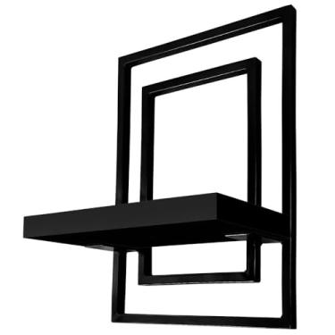 Imagem de Prateleira Quadro Nicho de Parede Decorativo Torun - preto/preto