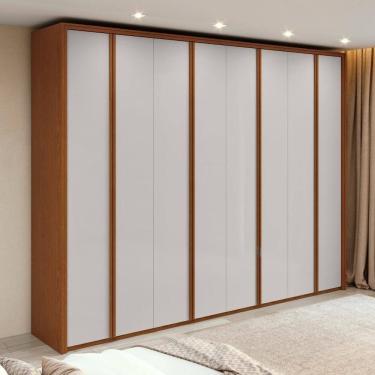 Imagem de Guarda-roupa Casal 100% Mdf 8 Portas Easy Glow Frassino/off White