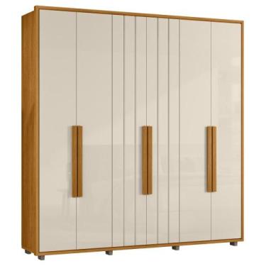 Imagem de Guarda Roupa Casal 230cm Com 6 Portas Barok Off/Cinamomo Z10 - Mpozena