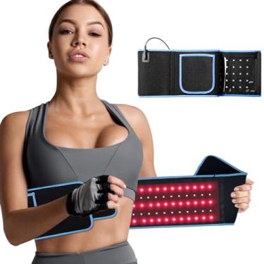 Imagem de Cinto de terapia infravermelha de luz vermelha: dispositivo de alívio da dor lâmpada de terapia de luz vermelha LED perto do corpo envoltório grande com controle de temporizador para costas ombro