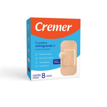 Imagem de Curativo Cremer Extragrande Bege 8 Unidades