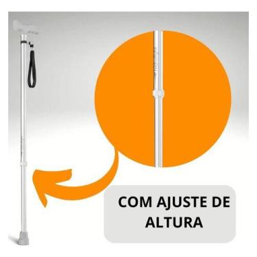 Imagem de Bengala Tipo T Hidrolight Sc500  Ajustável E Antiderrapante, Cinza