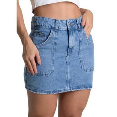 Imagem de Saia Jeans Sawary - 279813 - Azul médio 46-Feminino