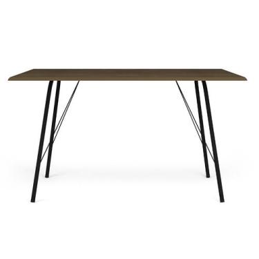 Imagem de Mesa de Jantar Retangular Paraty Amêndoa e Preta 120 cm - New Green