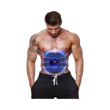 Imagem de Estimulador Muscular Abdominal EMS Masculino Carregamento USB ABS Patc