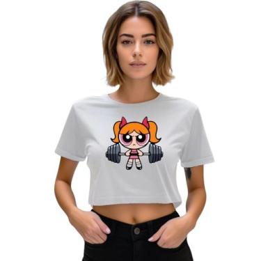 Imagem de Cropped Feminina Blusa Manga Curta Estampa Meninas Poderosas Geek - He