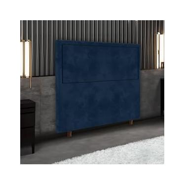 Imagem de Cabeceira para Cama Box de Solteiro Portobel Evelyn com Revestimento em Suede – 90cm de...