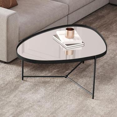 Imagem de Mesa de Centro Orgânica Alamanda com Espelho Preto - Jb Bechara, Preto