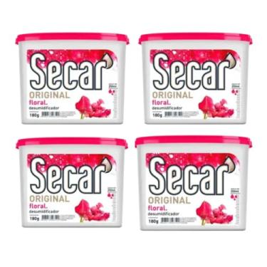 Imagem de Kit Com 4 Evita Mofo 180g Desumidificador Antimofo Umidade Com Perfume Suave Para Armários Gavetas Closets Balcão Cozinha Banheiro (Floral)