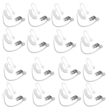 Imagem de Pdflie Fone De Ouvido Falso Do Fbi Security Spy, Tubo Acústico Transparente Para Cosplay Halloween (Pacote Com 16)