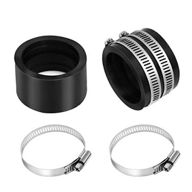 Imagem de ZSDTRP Interface De Coletor Admissão Carburador Para Motocicleta, 2 Peças, Tubo Entrada, Borracha, Peça Reposição Carburador, Motocross, Quadriciclo, Kart (Preto 35 Mm)