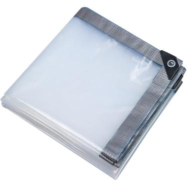 Imagem de Tarcaulina à prova d'água de serviço pesado transparente 5x12m, lonas claras com ilhós, cobertura à prova d'água, umidificação, abrigo ao ar livre, cobertura do telhado, tonalidade de jardim