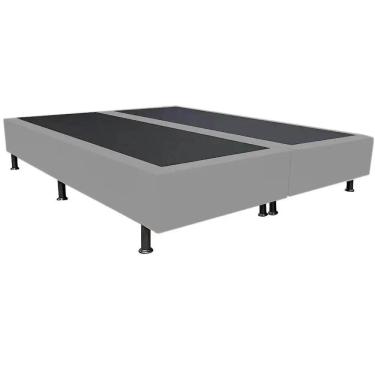 Imagem de Base Box Bipartida Universal Queen em Corino 37x198x158 Cor Cinza