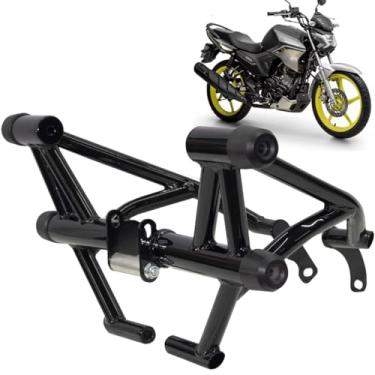 Imagem de Protetor Stunt Race YBR FACTOR 150 DX Slider de proteção motor e carenagem Stunt Cage (PRETO BRILHO)