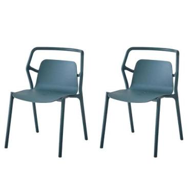 Imagem de Kit 2 Cadeiras Empilhável Enjoy Rivatti 53 cm (Largura) Polipropileno 