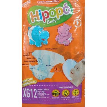 Imagem de Fralda Infantil Hipopo Baby Jumbinho Xg C/12