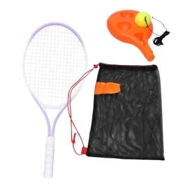 Imagem de Colaxi Conjunto de treinamento de raquetes de tênis infantil, kit de treinamento de tênis solo, ferramenta de exercício, bola prática com corda para parque e, Tolet