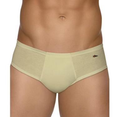 Imagem de Cueca Zorba Slip 172 Light 100% Algodão Com Abertura, G, Bege
