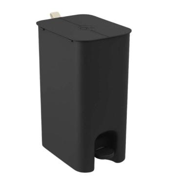 Imagem de Lixeira Dupla com Pedal 20L Borboleta com Aro Interno Preto Coleta Seletiva Coza Orgânico Reciclável