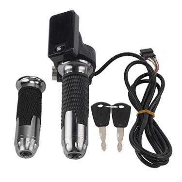 Imagem de 1 par de alumínio Aluminum Grip Screen Twist Twist acelerador Alça de acelerador com cabo e chave de bicicleta para bicicleta elétrica
