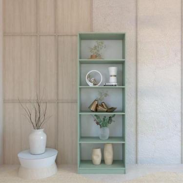 Imagem de Estante Livreiro Multiuso Eliana Com 5 Nichos verde Bellagio - PIPPA W