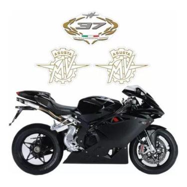 Imagem de Kit Adesivos 3d Compatível Tanque Logo Mv Agusta F4 Agrs12 - SPTS