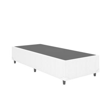 Imagem de Base Box Solteiro Corino Branco 88x188 Blindado