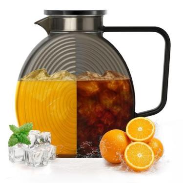 Imagem de Jarra de vidro WARMSIMPLE 2,3 L com tampa para geladeira quente/fria B