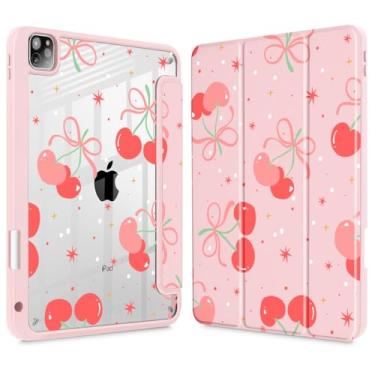 Imagem de Tuiklol Capa para iPad Pro de 11 polegadas M2 2022 geração 4ª geração - Suporte de lápis embutido à prova de choque, capa traseira transparente transparente adequada para iPad 11 polegadas 2021 2020