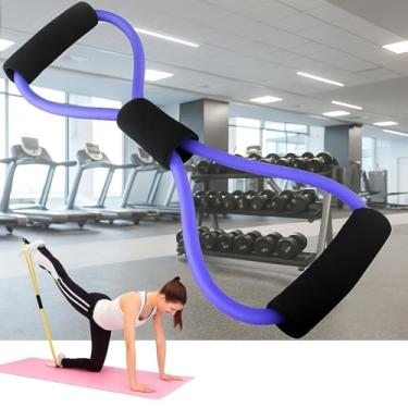 Imagem de Elástico Extensor em Formato 8 para Exercícios, Yoga, Pilates e Fisioterapia | Fortalecimento Muscular | Cores Sortidas