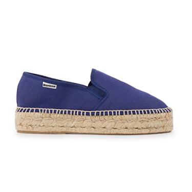 Imagem de Biankina Palma Sustainable Platform Slip on Espadrilles para mulheres - Cabedal de lona ecológica respirável estilo clássico, palmilha confortável com entressola de juta, sapatos feitos à mão, feito