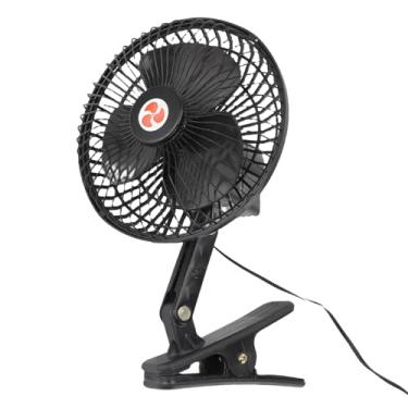 Imagem de Asixxsix Ventilador de refrigeração de carro com isqueiro de charuto, Clip portátil ultra silencioso no ventilador de refrigeração para reboques caminhões RVs SUVs barcos ônibus (preto) (DC24V)