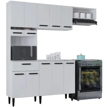 Imagem de Cozinha Dora Completa 4 Peças 10 Portas 1 Gaveta Poquema Cor Branco