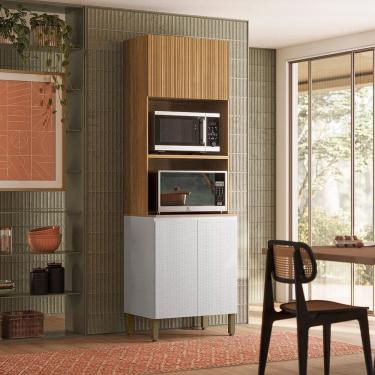 Imagem de Paneleiro Duplo Forno para Cozinha 3 Portas Art Freijó / Ártico