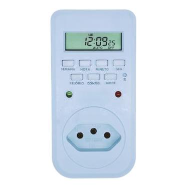 Imagem de Timer Temporizador Automático Digital Convencional Bivolt 110V/220V, com Acionamento em Segundos, com até 20 programações diárias, 10A/2200W