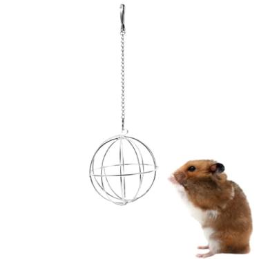 Imagem de Balacoo Alimentador de feno de chinchila – Dispensador de ração de feno de coelho pendurado, suporte de porquinho-da-índia de aço inoxidável, brinquedo para coelhinho, porquinho-da-índia, hamster,