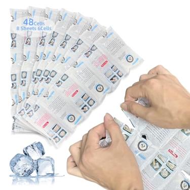Imagem de Pacote de gelo reutilizável a granel para envio, pacotes de gelo seco para refrigerador, pacote de congelador de longa duração para refrigeradores, folhas finas de gelo frio para refrigerador, 2GG, 12