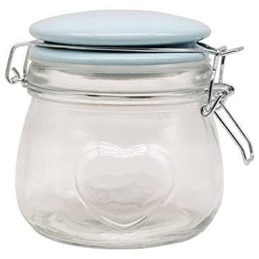 Imagem de Porta mantimento redondo em vidro com tampa e trava 450ml D11,5xA11cm