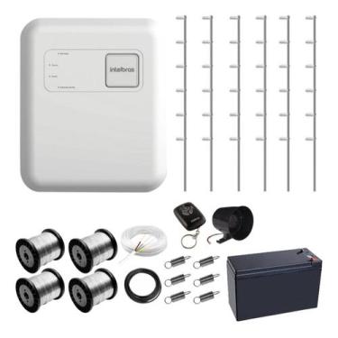 Imagem de Kit Cerca Elétrica Intelbras ELC 5001 Industrial, Hastes Alumínio Estr