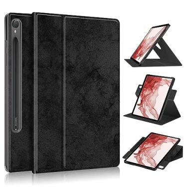 Imagem de Xuanbeier Capa giratória 360 para tablet Samsung Galaxy Tab S9 11 polegadas 2023, capa fólio de suporte com suporte para lápis, visualização em vários ângulos, capa protetora com hibernar/despertar
