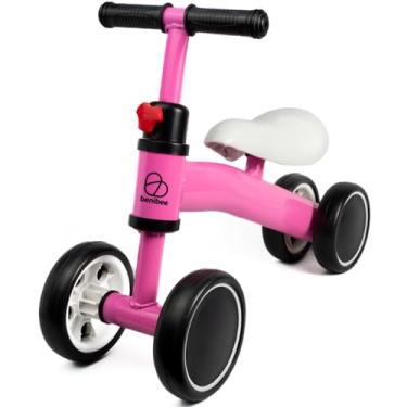 Imagem de Bicicleta‎‎ Andador‎‎ Balance ‎‎De Equilíbrio Sem Pedal Infantil Bebe 4 Rodas - BENIBEE (Rosa)