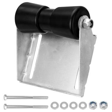 Imagem de YEHERIT Rolos de reboque de barco com suportes de 20 cm kit de montagem de rolo de quilha de aço galvanizado